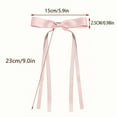 thumbnail image 6 of Skymirror Women Hair Clip Bow Satin Retro Long Ribbon Large Size Solid Color Anti-slip Hair Ponytail Decoration Hairpin Hair Accessory Hair Barrettes, 6 of 8