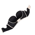 thumbnail image 3 of Sujetador sin tirantes Mujer Invisible Sexy Bralette sin costuras Hacer subir Lencería Ropa interior sin espalda, Negro, 32 / 70AB Advancent AP001142-09B, 3 of 7