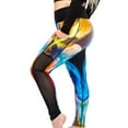 thumbnail image 2 of Women's Mystic Smoke Leggings with No Roll, Tummy Tucking Waistband and Pocket By Astrid Underground, 2 of 4