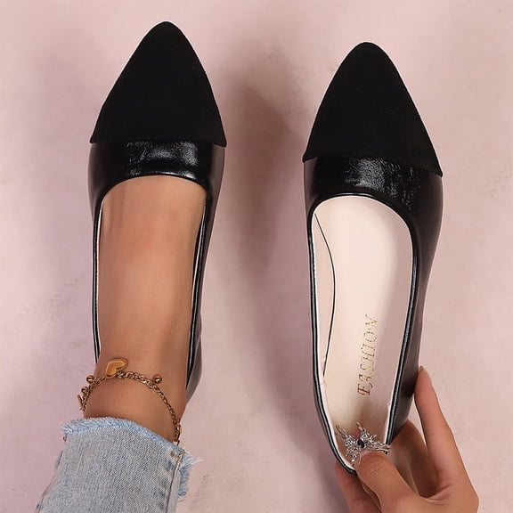 Ladies 2026 Summer Flat Shoes Solid Color Retro Low Cut Soft Sole Slip On Lightweight Cushioned Orthopedic Arch Support Wide Toe Box Comfort Walking Daily Footwear Black 41