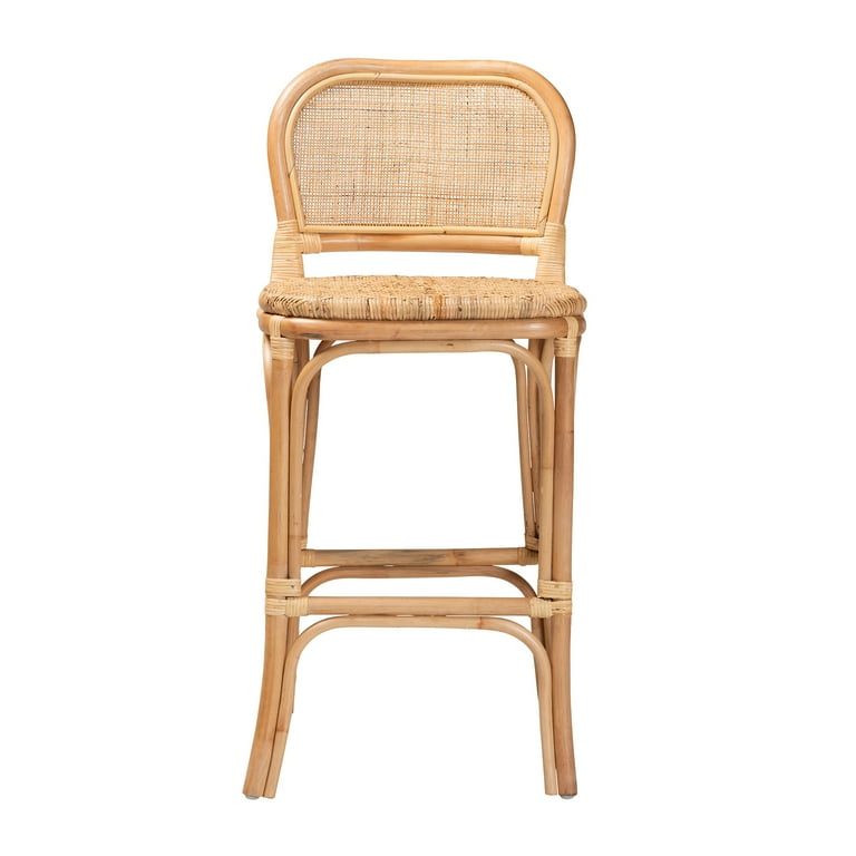 Free Shipping bali pari Adrena Modern Bohemian Natural Brown Rattan Bar Stool Walmart