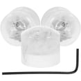 thumbnail image 1 of SHISUYAN White Guitar Knobs for Electric Guitar Use Plastic and Metal Volume Tone Control Compatible with Most Guitars 1 Set, 1 of 9