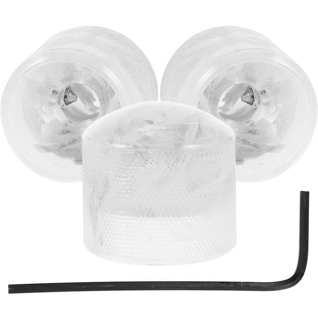 SHISUYAN White Guitar Knobs for Electric Guitar Use Plastic and Metal Volume Tone Control Compatible with Most Guitars 1 Set