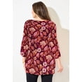 thumbnail image 2 of Catherines Women's Plus Size Affinity Chain Pleated Blouse, 2 of 4