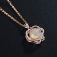 thumbnail image 3 of Emma Manor EM 14k White Gold-Plated Love Heart Women Pendant Necklace, 3 of 5