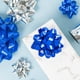thumbnail image 5 of Set de lazos de regalo WRAPAHOLIC, 16 unidades, varios tamaños, azul y plateado, 5 of 6