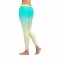 thumbnail image 2 of SUNENAT Vibrant Gradient Ombre Color Blend Women's Capri Leggings Stretchy Skinny Yoga Pants 4XL, 2 of 4