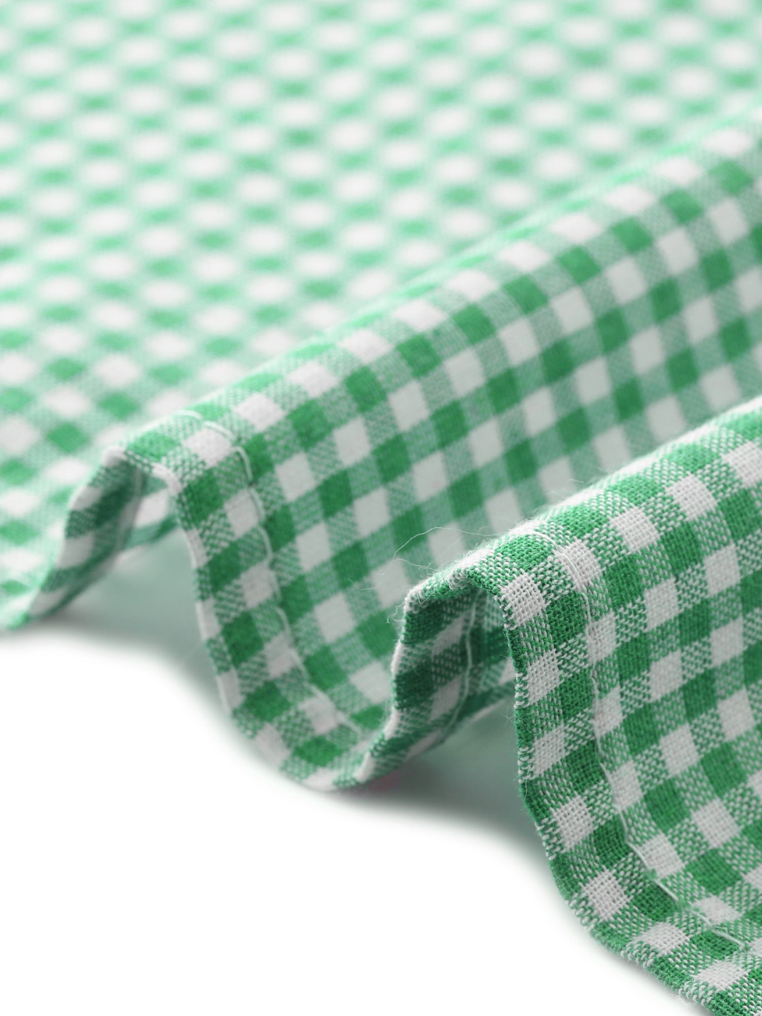 DARING DIVA Women's Plaid Puff Sleeves Gingham Blouse Shirt M Light Green