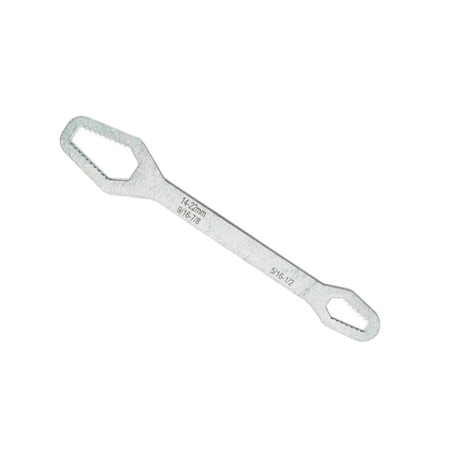 Riwesomey Llave de doble cabezal ajustable para el hogar para tornillos de 8-22mm, llave inglesa de autoapriete, herramienta de reparación de Herramientas y ferretería 230 mm Plata Riwesomey TO012135-03