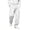 White, variant on HomeDM Men's Sweatpants Wide Leg Lounge Sweat Pants Drawstring Elastic Waist Open Bottom Workout Joggers with Pockets Blue L