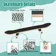thumbnail image 4 of 31'' Complete Skateboard 7 Layer Canadian Maple Double Kick Deck Skateboards Paper for Scrapbooking White Black elephant Texture Skin Skate Board for Beginner Adult Gifts, 4 of 5