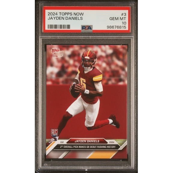 Jayden Daniels 2024 Topps Now Rookie Card #3 PSA 10 Gem Mint
