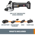 thumbnail image 2 of Amoladora Angular WORX WX812L Power Share Inalámbrica Batería de 20 V Ligera Motor sin Escobillas Negro y Anaranjado WORX WX812L, 2 of 2