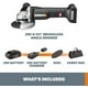 thumbnail image 2 of Amoladora Angular WORX WX812L Power Share Inalámbrica Batería de 20 V Ligera Motor sin Escobillas Negro y Anaranjado WORX WX812L, 2 of 2