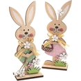 thumbnail image 4 of Wooden Easter Bunny, Wooden Easter Decorations, Decorative Easter Bunny, Easter Decorations (A-2 pcs), 4 of 5