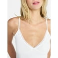 thumbnail image 4 of No Boundaries Lace Trim V-Neck Cami, Women’s XXS-XXL, 4 of 5