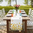 thumbnail image 4 of Table Runners 70 Inches Long Dress Scarves, Spring Yellow Floral Farmhouse Coffee/Dining/Kitchen Table Decor, Holiday Table Runner, Farmhouse Country Flower Butterflies 13x70 Inch, 4 of 9