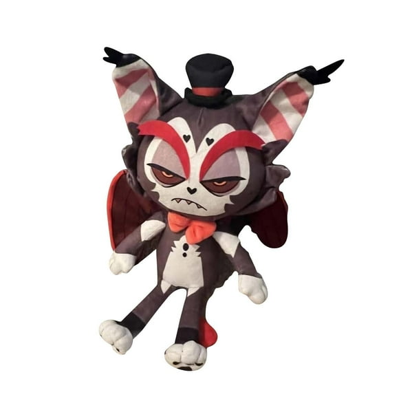 Hazbin Hotel Plush 11.8 Inch Husk Plushies Toys Soft Stuffed Hazbin Hotel Character Figure Doll For Fans Stuffed Cartoon Figure Doll For Adult Kids Boys Girls