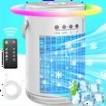 with Remote,Evaporative Mini Air Conditioner Portable AC Unit,Lights