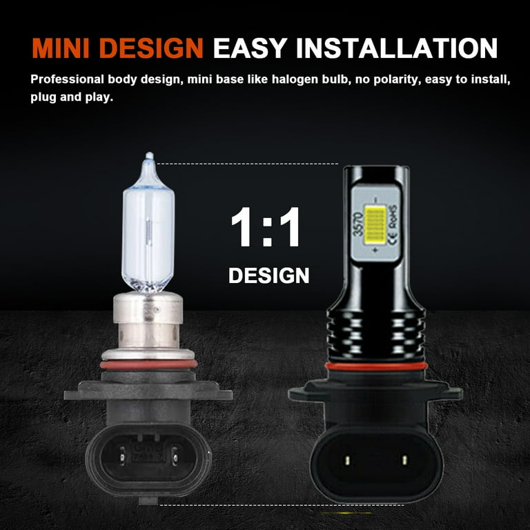 LABLT H7 LED Headlight Bulbs All-in-One Conversion Kit 10000LM 60W Super Bright 6000k Cool White Headlight - Foto 12