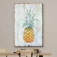 thumbnail image 3 of wall26 - Canvas Wall Art - Pineapple on Wood Style Background - Giclee Print Gallery Wrap Modern Home Art | Ready to Hang - 24x36 inches, 3 of 5