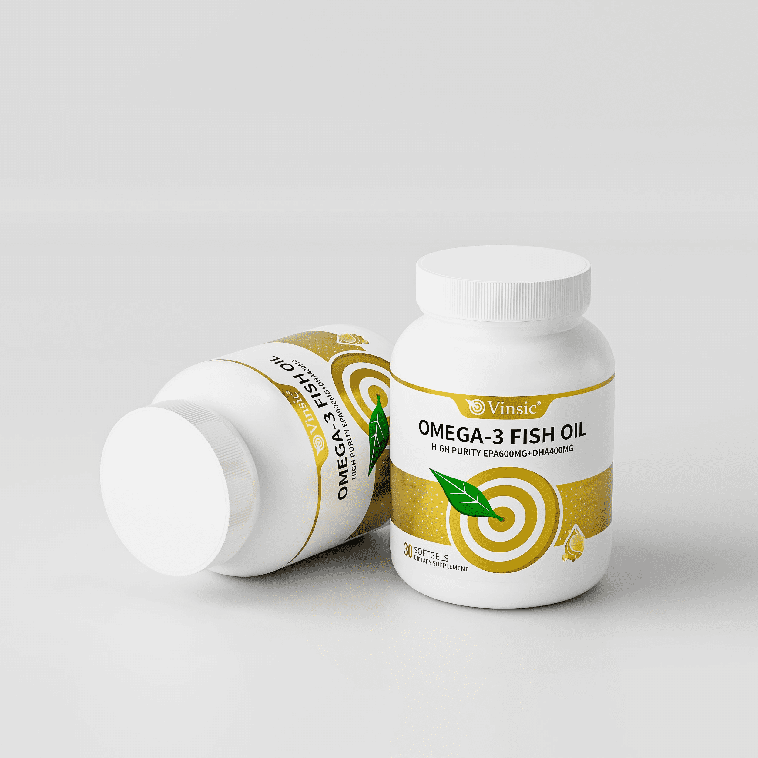 Vinsic Omega-3 Fish Oil 30 Capsules | High EPA & DHA Fatty Acids to Support Overall Wellness & Healthy Circulation | Premium New Zealand Made Supplement