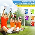thumbnail image 5 of Beoub Goalie Gloves Soccer Goalkeeper Kids Youth Goal Keeper Field Player Glove Boys Girls Ages 8-10 Years Old Anti-Slip Latex Palm Pu Hand Back Green Pro Size 6, 5 of 7