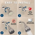 thumbnail image 5 of Aqua Elegante High Pressure Shower Head for Low Water Pressure Showers - 2.5 GPM - Brushed Nickel, 5 of 8