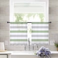 thumbnail image 2 of Sage Green Grey Striped Sheer Curtains 54 Inches Length 2 Panels Set, Window Sheer Curtains for Living Room/Bedroom, Farmhouse Sage Green Stripes Light Filtering Rod Pocket Curtain 52'' x 54'' x 2, 2 of 7