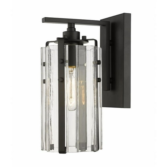 1 Light Wall Sconce in Industrial Style-12.5 inches Tall and 5.25 inches Wide-Matte Black Finish Bailey Street Home 372-Bel-4973410