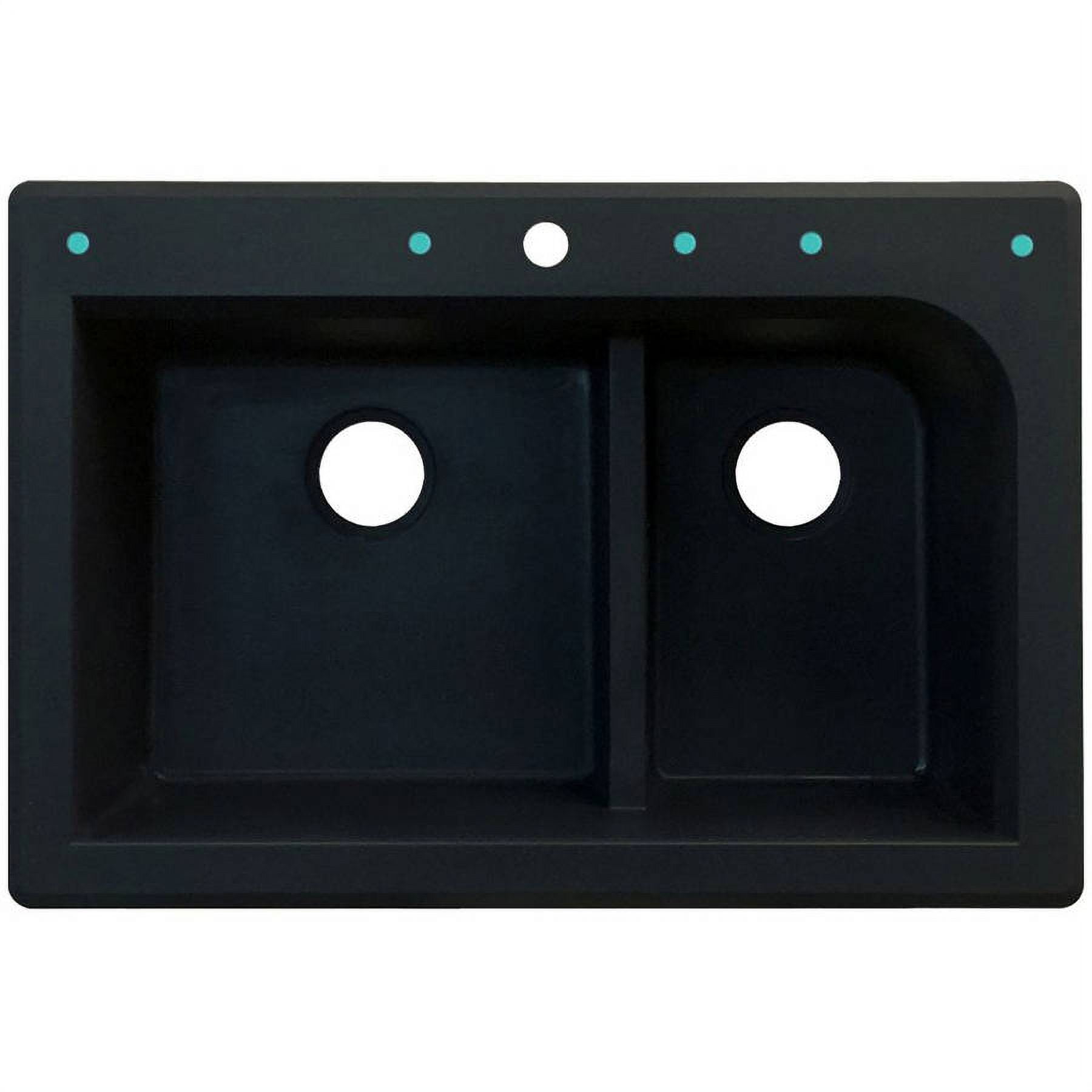 Transolid Radius 33'' L x 22'' W Double Basin Drop-in Kitchen Sink