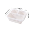 thumbnail image 3 of Yhmxh 3-Compartment Bento Box Lunch Containers, Reusable Leak-Proof Meal Prep Containers, Wheat Straw Divided Food Storage Boxes With Lids, Stackable Snack Boxes for Work, and Travel, Microwavable, 3 of 6