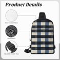thumbnail image 5 of Chest Bag Dual Pocket 11.8×7.7×2.4in Waterproof Double-Pocket Large Capacity With No Inner Pouch Pockets And Double Drawstrings Slateblue Buffalo Plaid Check Tartan Scotland_1, 5 of 8