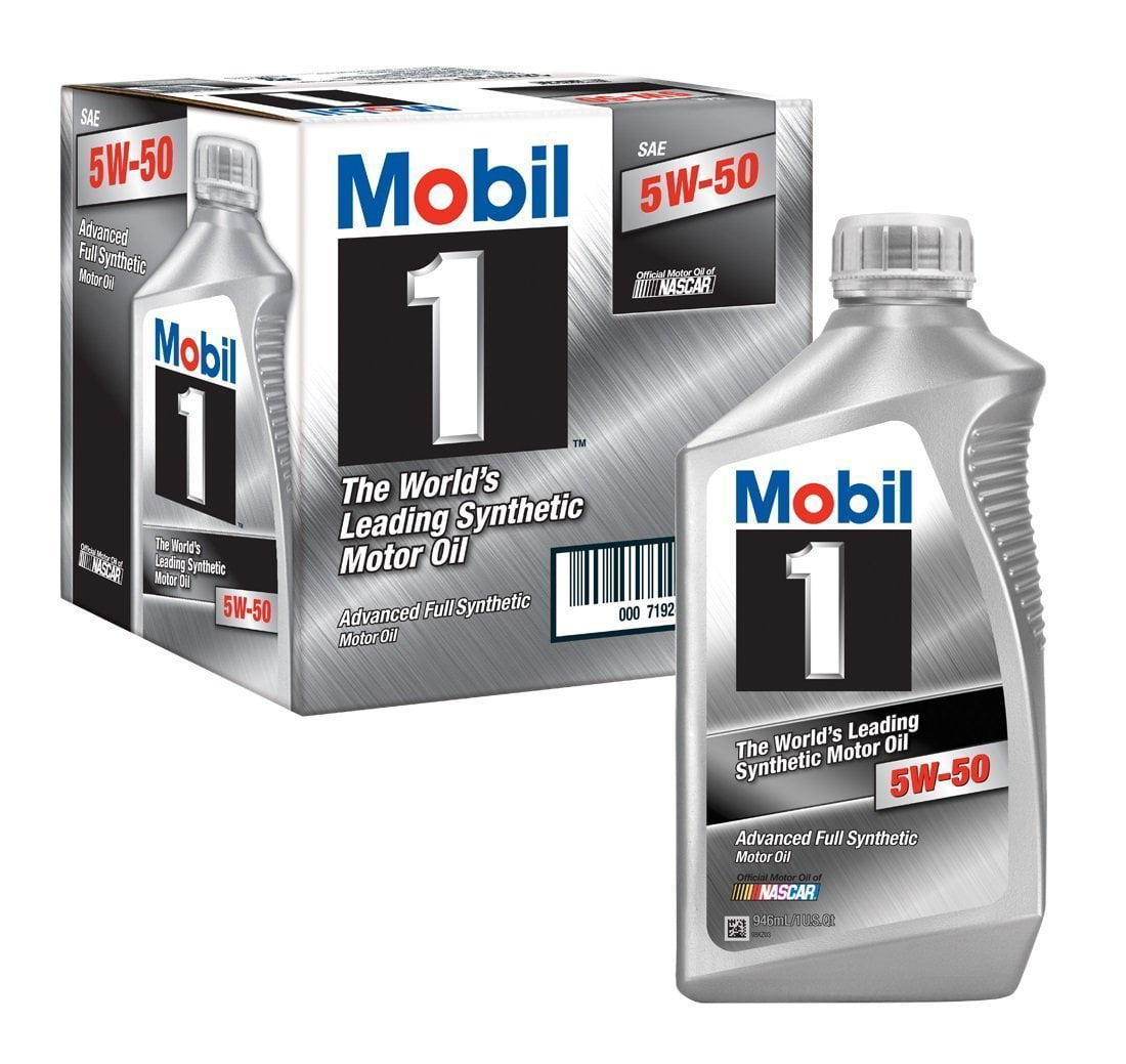 Mobil 1 5W 50 Synthetic Oil 1 Quart Bottles 1 case of 6 Walmart com