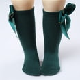 thumbnail image 5 of ANINEO Baby Girls Knee High Socks Bow Long Stockings Toddlers Cotton Ruffled Uniform Leggings, 5 of 6