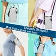 thumbnail image 3 of Phone Holder, Small Crossbody Shoulder Holsters Bag with Arm Band, Fits iPhone and Android, Use for Running, Walking, Hiking & Biking (6.7 Inches, Grayish White), 3 of 14