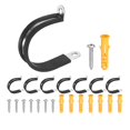 thumbnail image 1 of Uxcell 10Pcs 42mm(1.65") Abrazaderas de cable de acero inoxidable 304, 1 of 7
