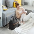 thumbnail image 6 of Breast Pump Bag, Diaper Bag Tote with 4 Cooler Pockets, Double-Layer Work Bag for Breastfeeding Mom fit 15'' Laptop, 6 of 12