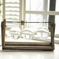 thumbnail image 3 of Terrarium Creative Hydroponic Plant Transparent Vases Flower Pot Wooden Frame Glass Table Plant Home Bonsai Embellishment, 3 of 9
