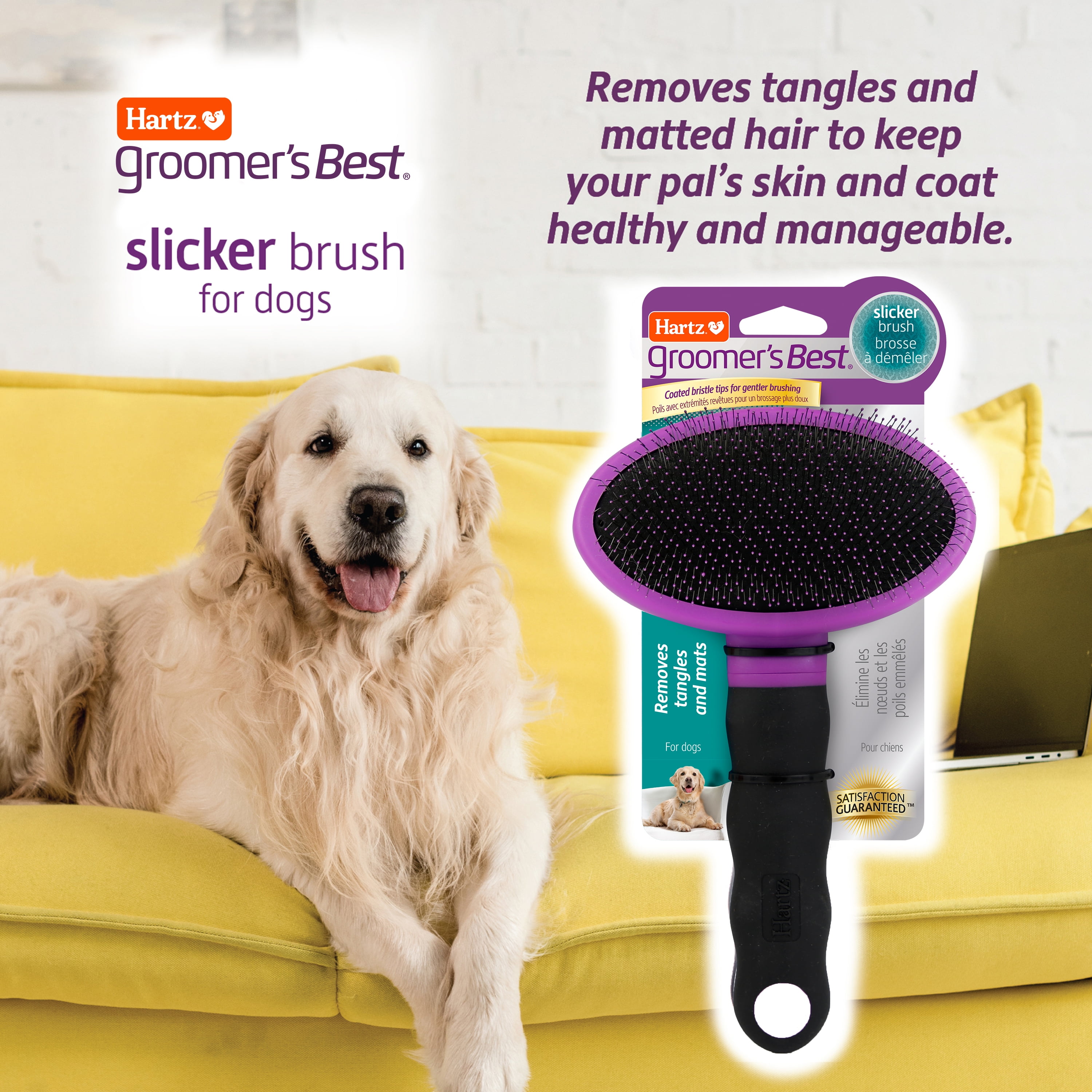Hartz Groomer s Best Slicker Brush for Large Dogs Walmart