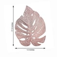 thumbnail image 2 of BalsaCircle 6 Metallic Rose Gold 18" Monstera Tropical Leaf Design Vinyl PLacemats Wedding Party, 2 of 8