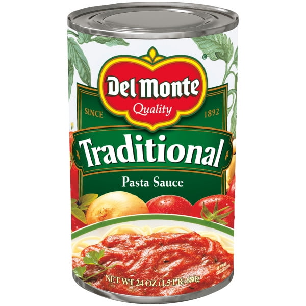 Del Monte Traditional Pasta Sauce 24 Oz Can Walmart Com