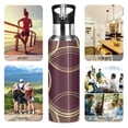 thumbnail image 7 of Yayeee 20oz Insulated Water Bottle Double Wall Stainless Steel with Flip Straw Lid, Gold Abstract Pattern, 7 of 7