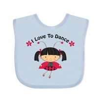 Inktastic I Love To Dance Ladybug Girls Baby Bib