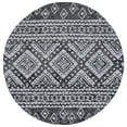 thumbnail image 4 of SAFAVIEH Micro-Loop Regis Geometric Area Rug, Black/Grey, 5' x 5' Square, 4 of 8