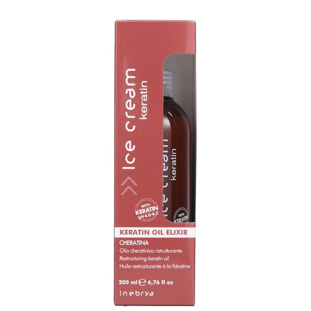 Tratamiento capilar Inebrya, helado, aceite de queratina, elixir, 200 ml