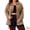 Brown, variant on Plus Size Waffle Knit Shirt Long Sleeve Button Down Jacket 1X Brown
