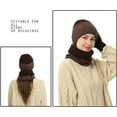thumbnail image 4 of FREEYOKA Winter Unisex Beanie Hat Scarf Touchscreen Gloves Set, Beanie Gloves Neck Warmer Set with Warm Knit Fleece Lined (Coffee), 4 of 5