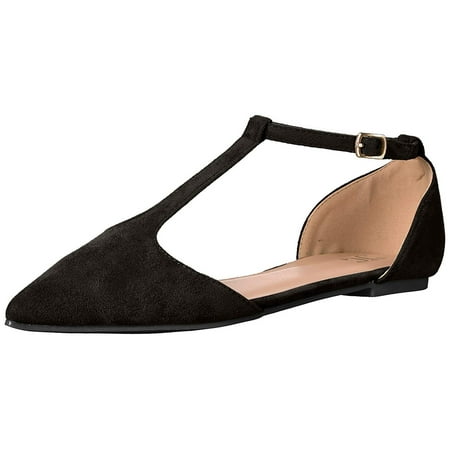 - Journee Collection Womens Vera Fabric Pointed Toe Ankle Strap Slingback Flats
