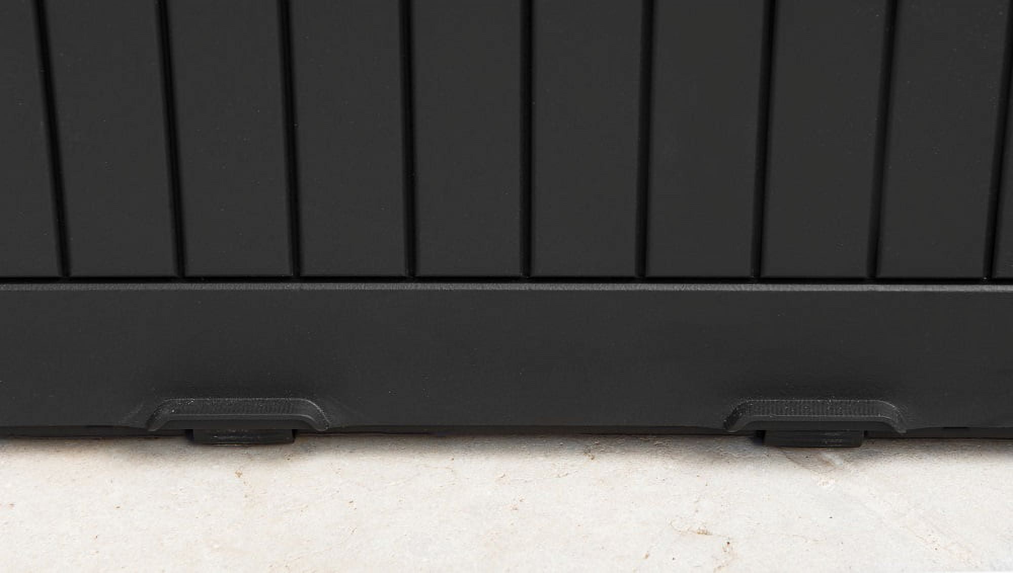 Keter Comfy 71 Gallon Durable Weatherproof Resin Deck Box Organization and Storage for Outdoor Patio and Lawn, Anthracite Gray